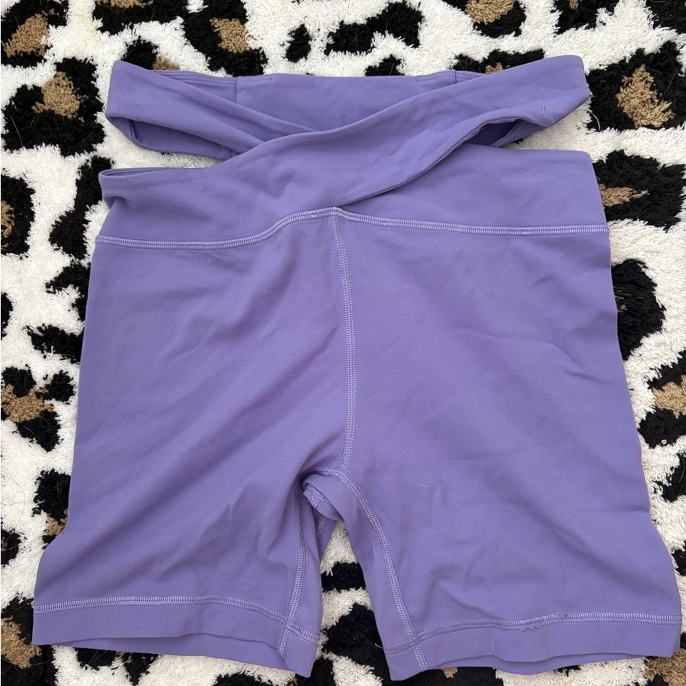 lululemon athletica Lavender Cross-Waist Athletic Shorts